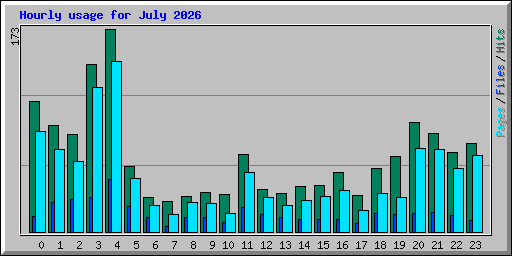Hourly usage for July 2026
